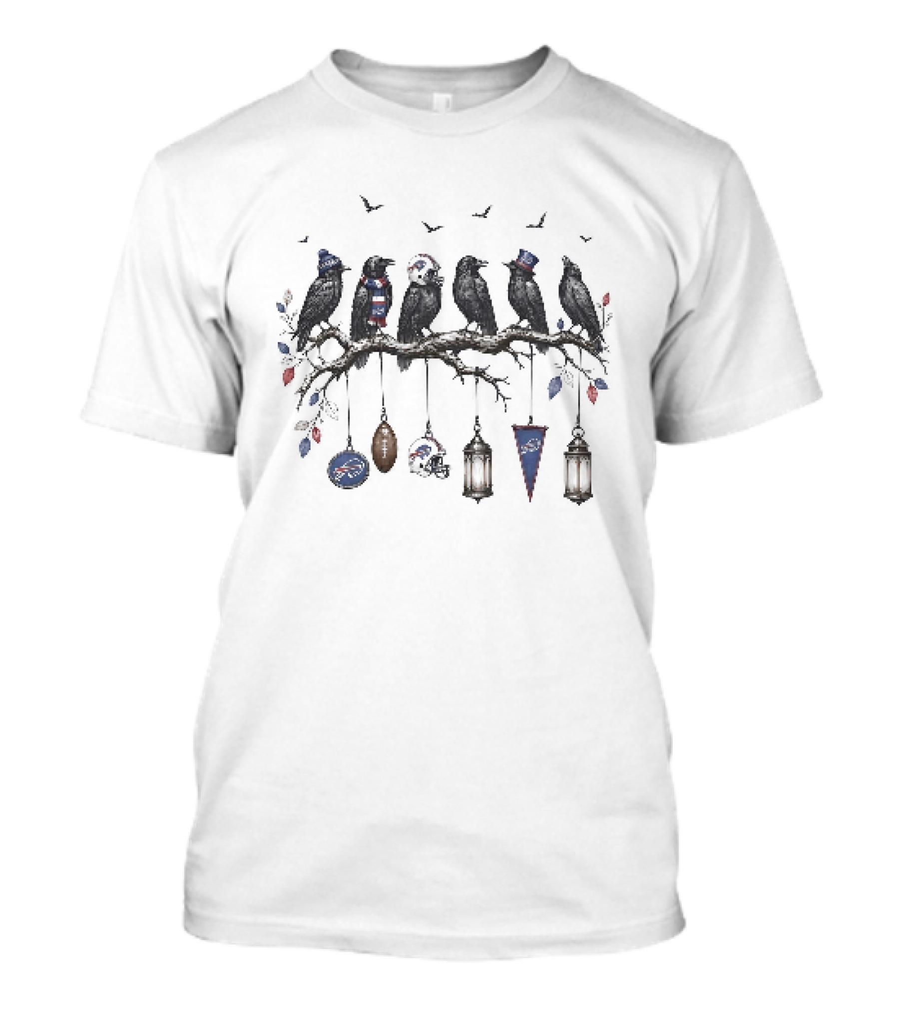 Buffalo Bills And Ravens Perched With Football T-Shirt
