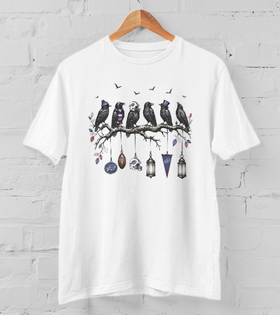 Buffalo Bills And Ravens Perched With Football T-Shirt