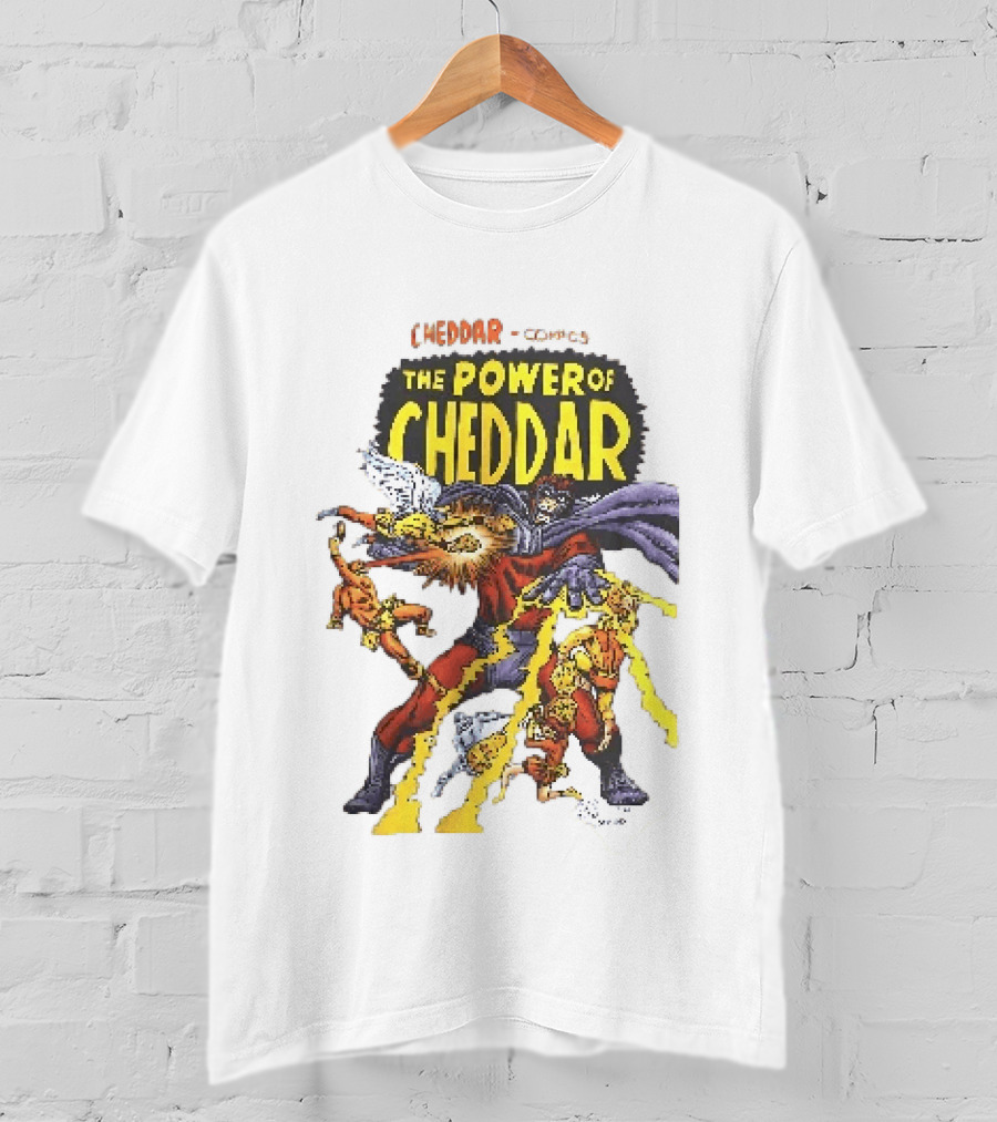 Cheddar Comics The Power Of Cheddar X Men Parody Superhero T-Shirt