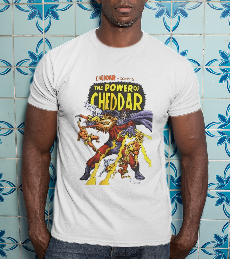 Cheddar Comics The Power Of Cheddar X Men Parody Superhero T-Shirt