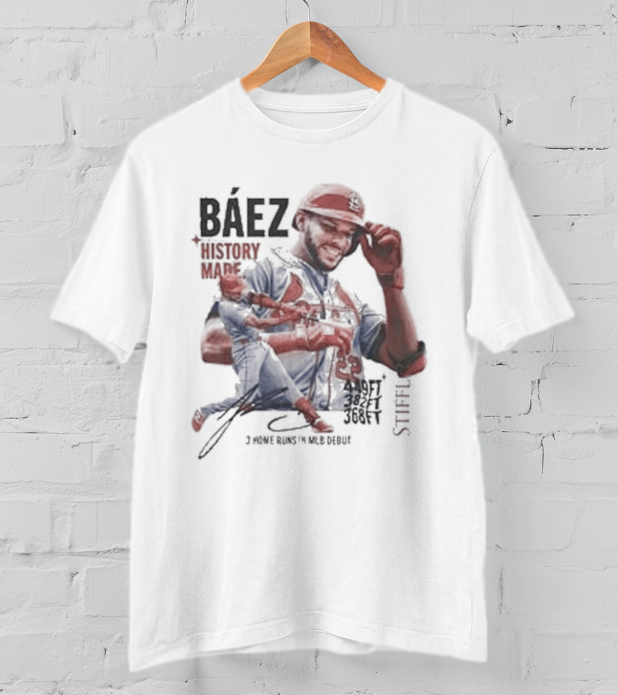 Báez History Made 449 Ft 382 Ft 368 Ft St Louis Slugger Scene T-Shirt