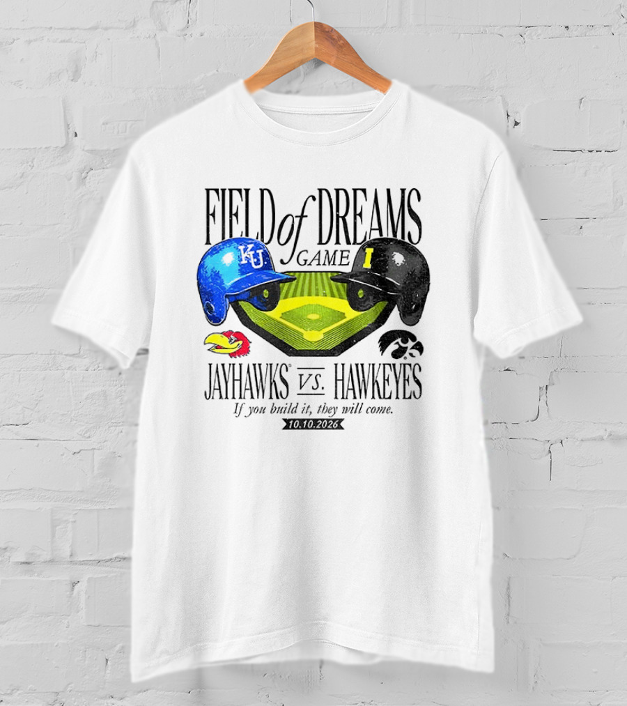 Field Of Dreams Game Kansas Jayhawks Vs Iowa Hawkeyes 10.10.2026 T-Shirt