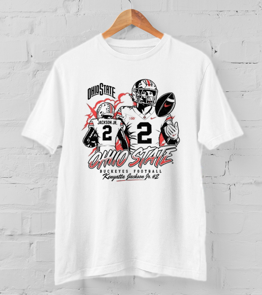 Ohio State Buckeyes Kenyatta Jackson Jr No 2 Football Player T-Shirt