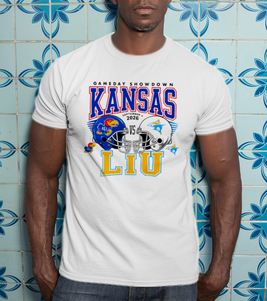 Kansas Vs LIU Gameday Showdown September 2026 T-Shirt