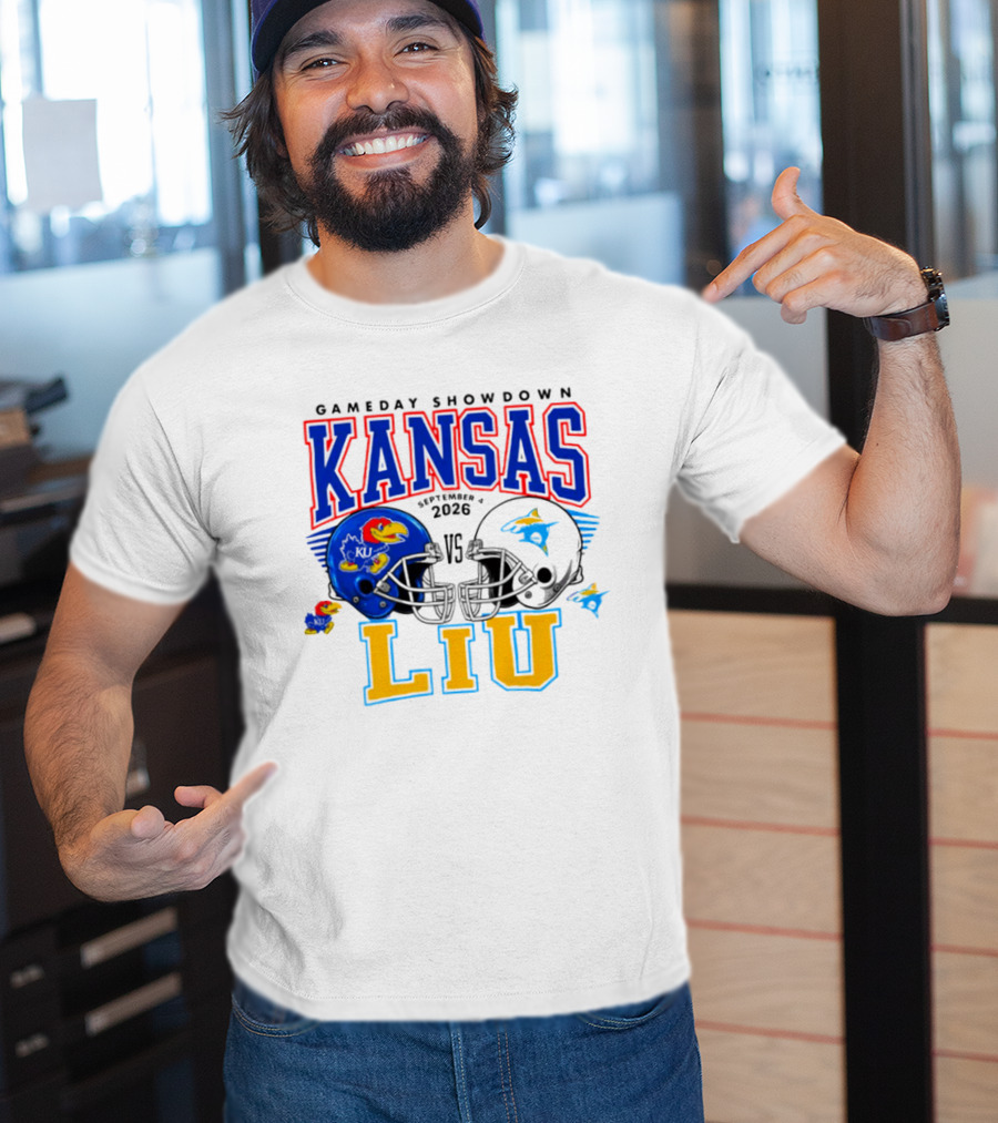 Kansas Vs LIU Gameday Showdown September 2026 T-Shirt