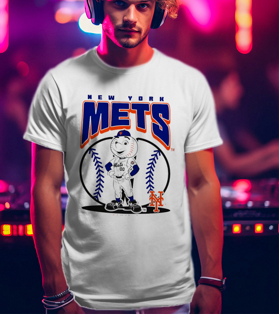 New York Mets Mr. Met Baseball 2026 Mania MLB Team Spirit T-Shirt