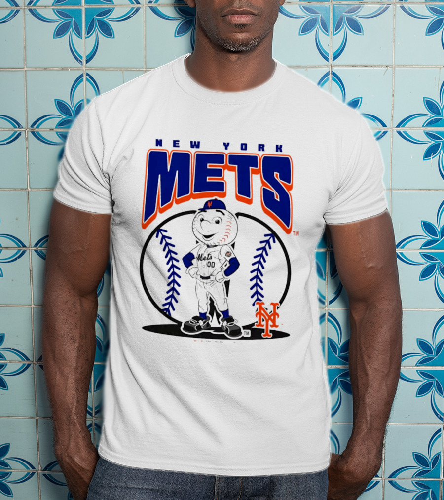New York Mets Mr. Met Baseball 2026 Mania MLB Team Spirit T-Shirt