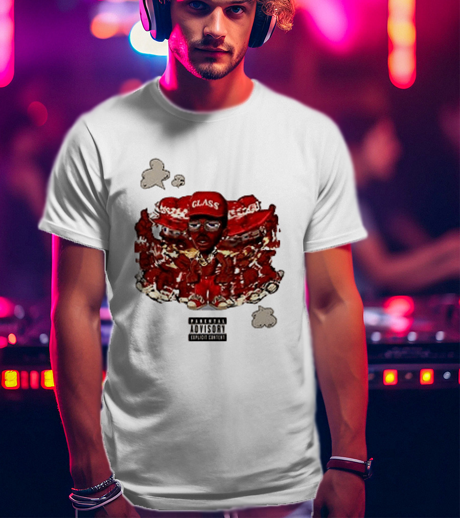 Parental Advisory Explicit Content Tyler The Creator Glass Red Hat T-Shirt
