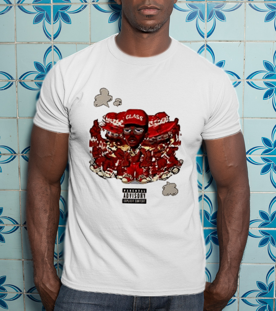 Parental Advisory Explicit Content Tyler The Creator Glass Red Hat T-Shirt