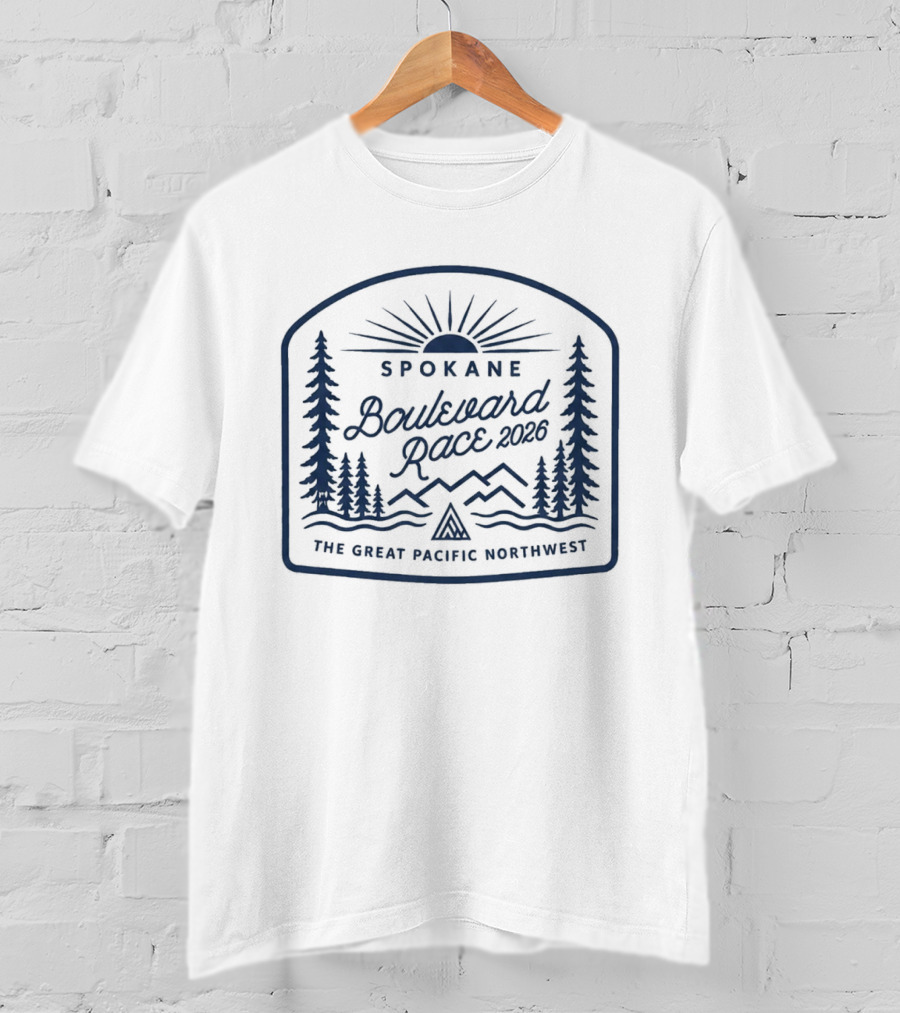Spokane Boulevard Race 2026 Sun And Trees The Great Pacific Northwest T-Shirt