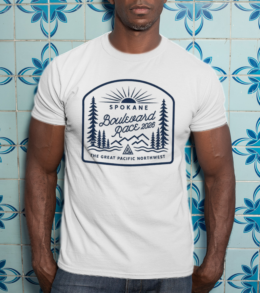 Spokane Boulevard Race 2026 Sun And Trees The Great Pacific Northwest T-Shirt