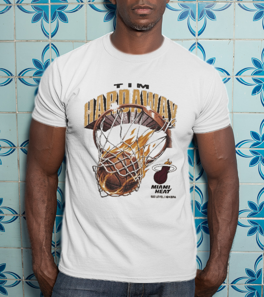 Tim Hardaway Miami Heat Basketball Flames Collier County T-Shirt