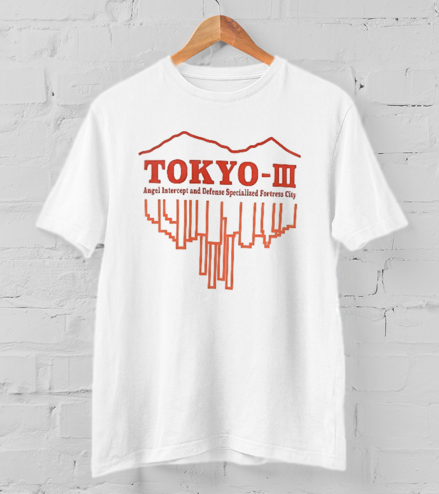 Tokyo Iii Angel Intercept Defense Specialized Fortress City Inverted Skyline T-Shirt