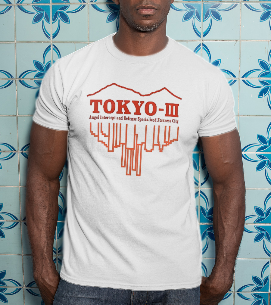 Tokyo Iii Angel Intercept Defense Specialized Fortress City Inverted Skyline T-Shirt