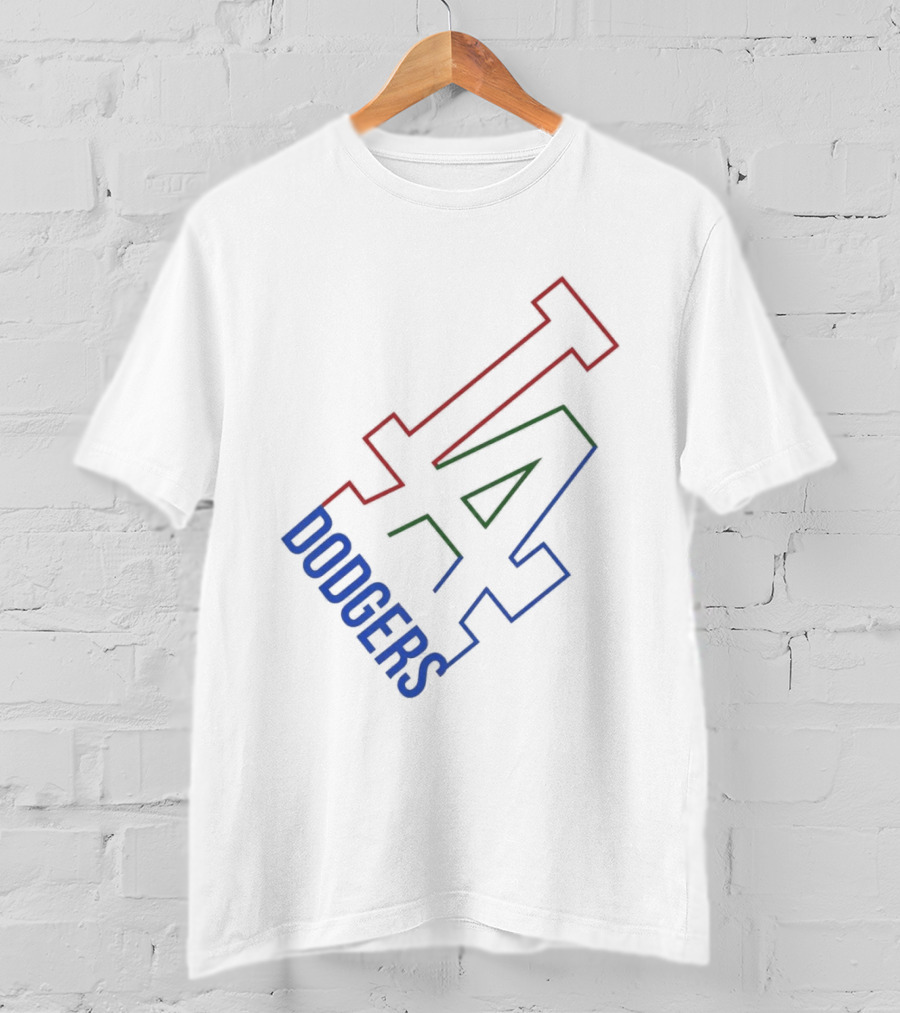 Los Angeles Dodgers White Collar LA T-Shirt