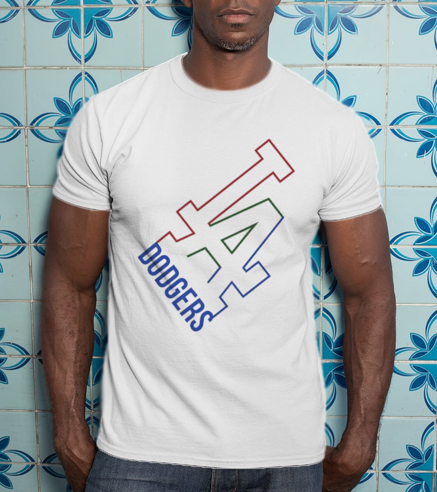 Los Angeles Dodgers White Collar LA T-Shirt