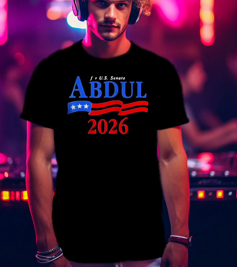 ABDUL 2026 US Senate Campaign Vintage Patriotic Stars And Stripes T-Shirt