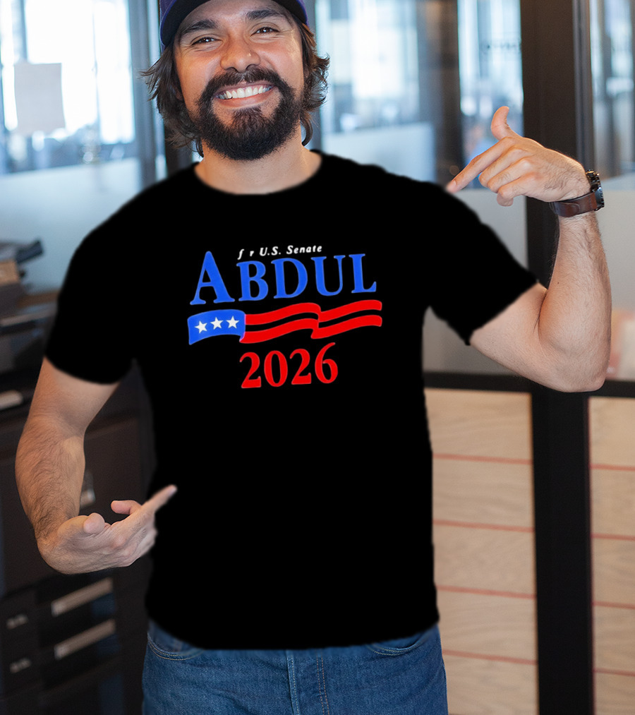 ABDUL 2026 US Senate Campaign Vintage Patriotic Stars And Stripes T-Shirt