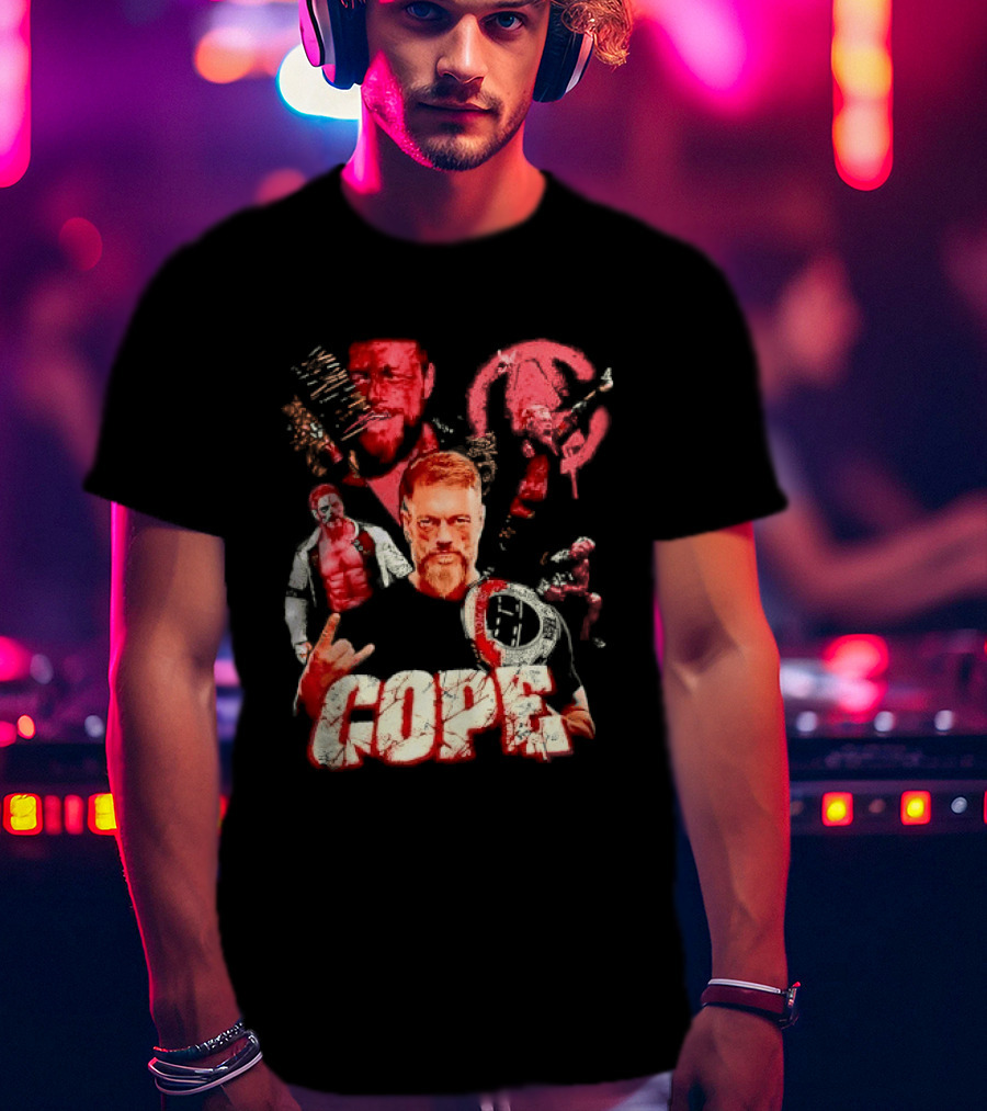 Adam Copeland Wrestling Pose Cope AEW Iconic Red T-Shirt