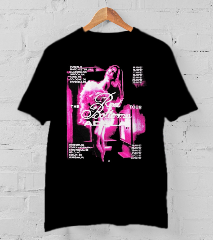 Adela Jergova The Red Bottoms Europe Tour 2026 Dates And Cities T-Shirt