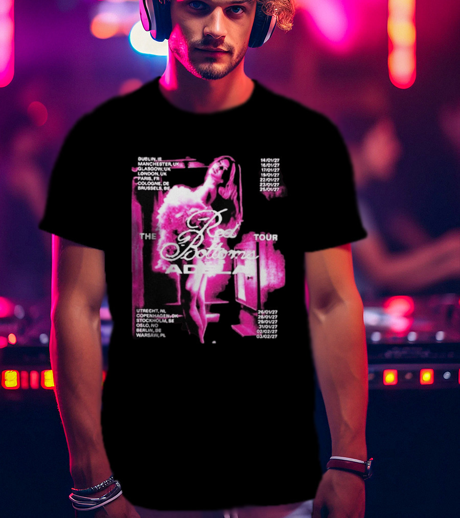 Adela Jergova The Red Bottoms Europe Tour 2026 Dates And Cities T-Shirt