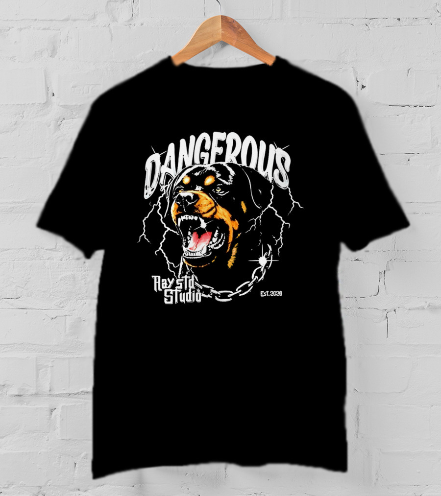 Dangerous Rottweiler Ray Etl Studio Est 2026 T-Shirt