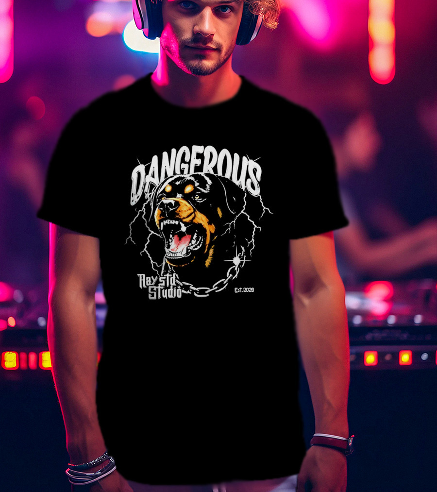 Dangerous Rottweiler Ray Etl Studio Est 2026 T-Shirt