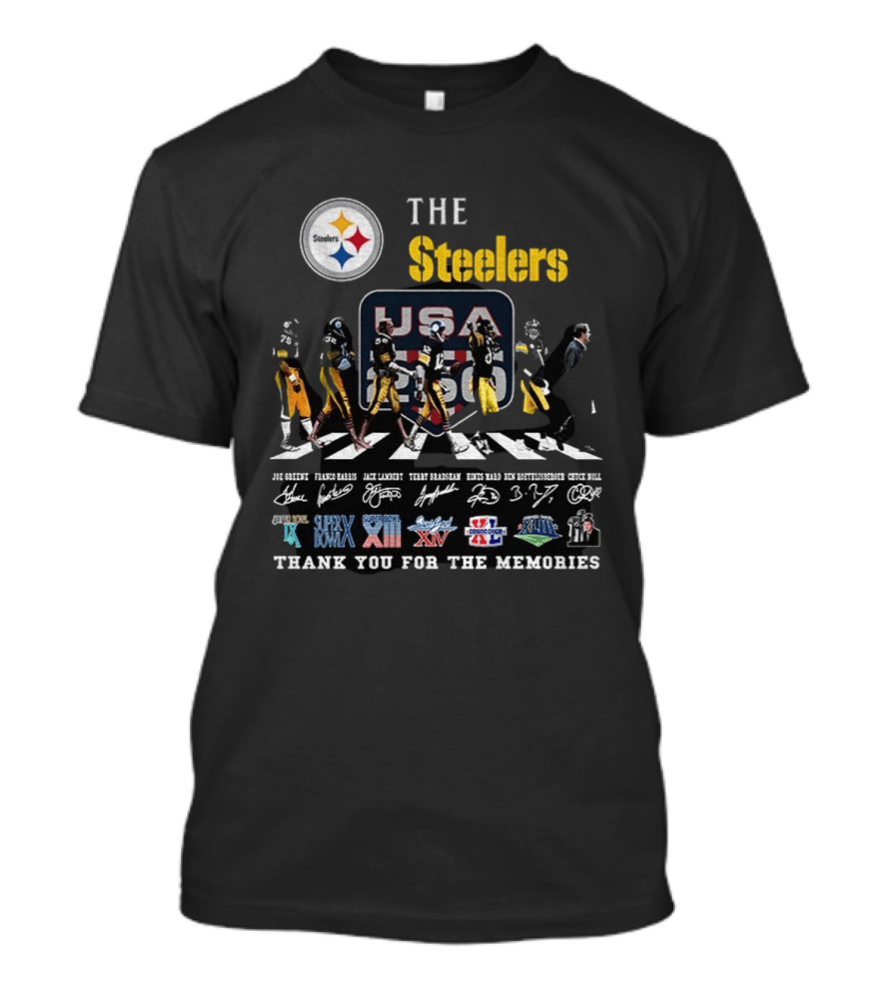 The Steelers Legends USA Super Bowl Thank You For The Memories T-Shirt