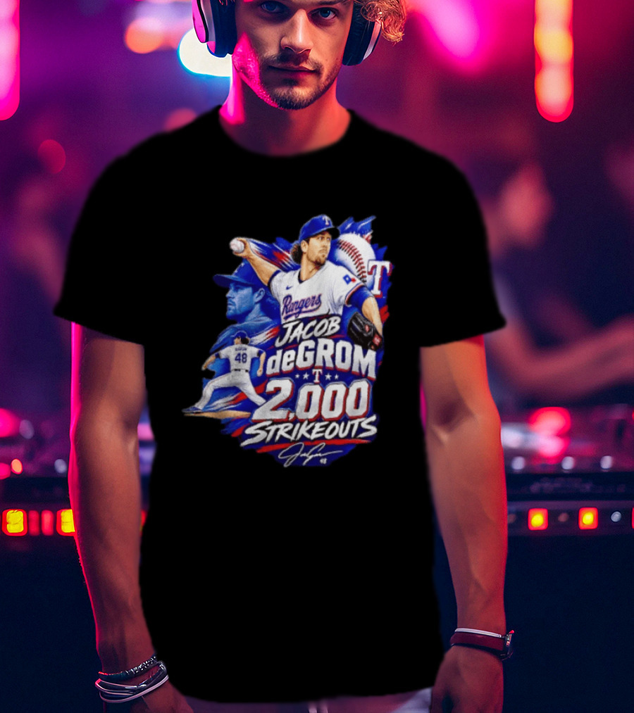 Jacob DeGrom 2 000 Career Strikeouts History Made T-Shirt