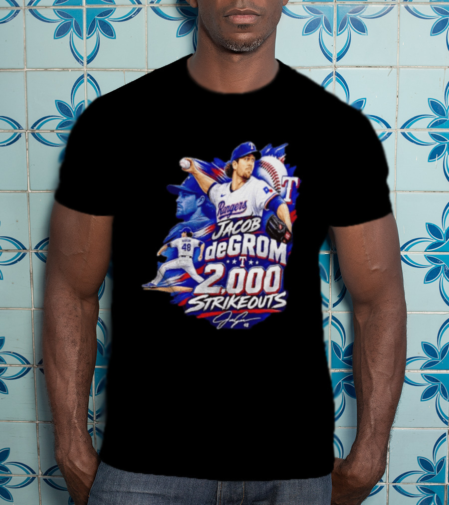 Jacob DeGrom 2 000 Career Strikeouts History Made T-Shirt