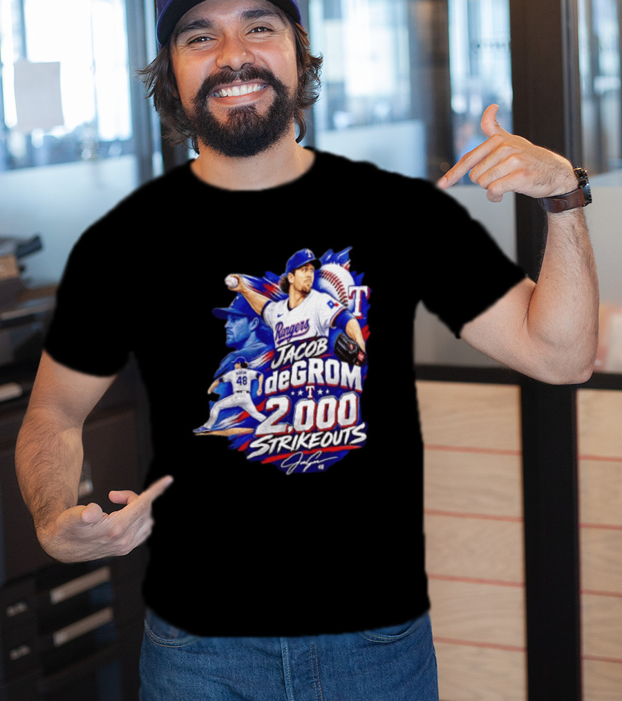 Jacob DeGrom 2 000 Career Strikeouts History Made T-Shirt