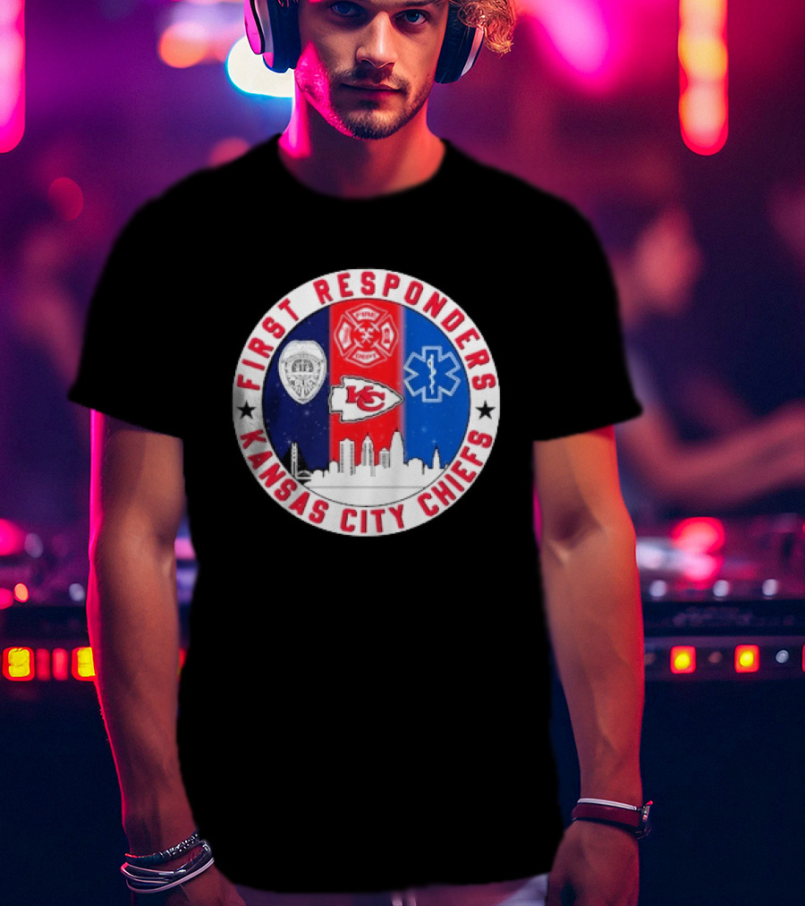 Kansas City Chiefs First Responders 9.11 Never Forget T-Shirt