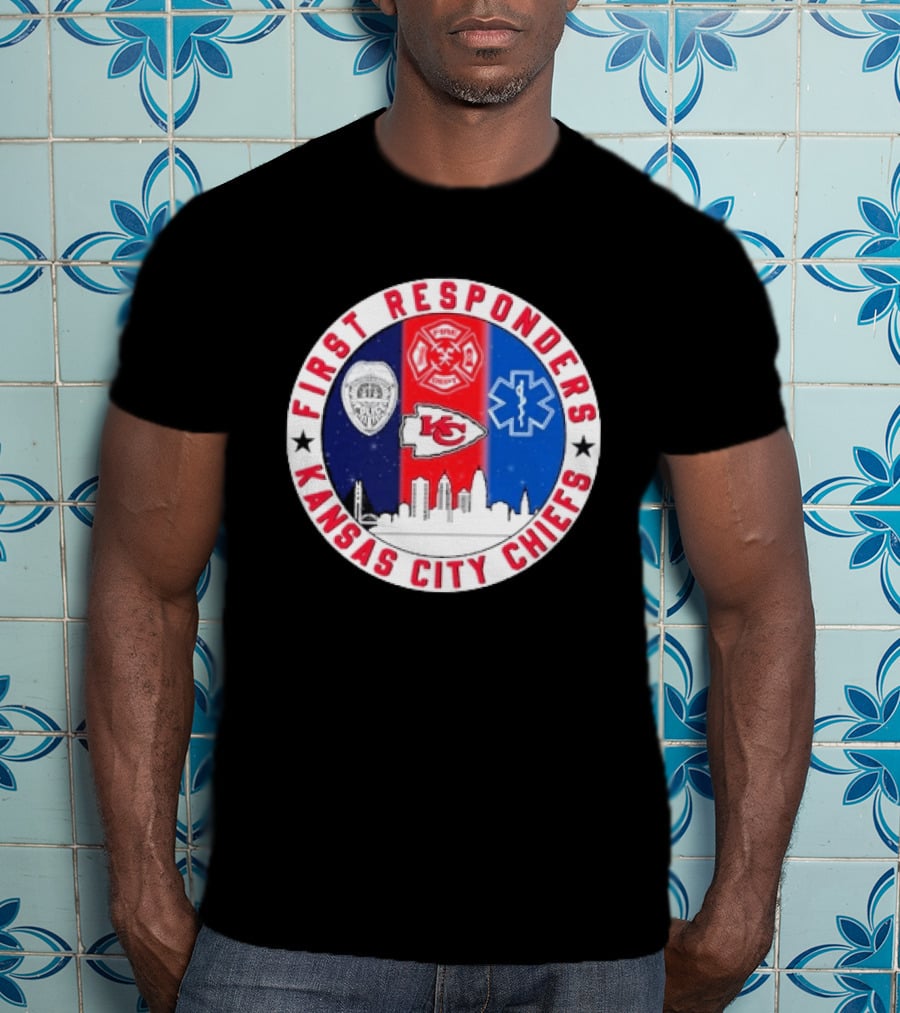 Kansas City Chiefs First Responders 9.11 Never Forget T-Shirt
