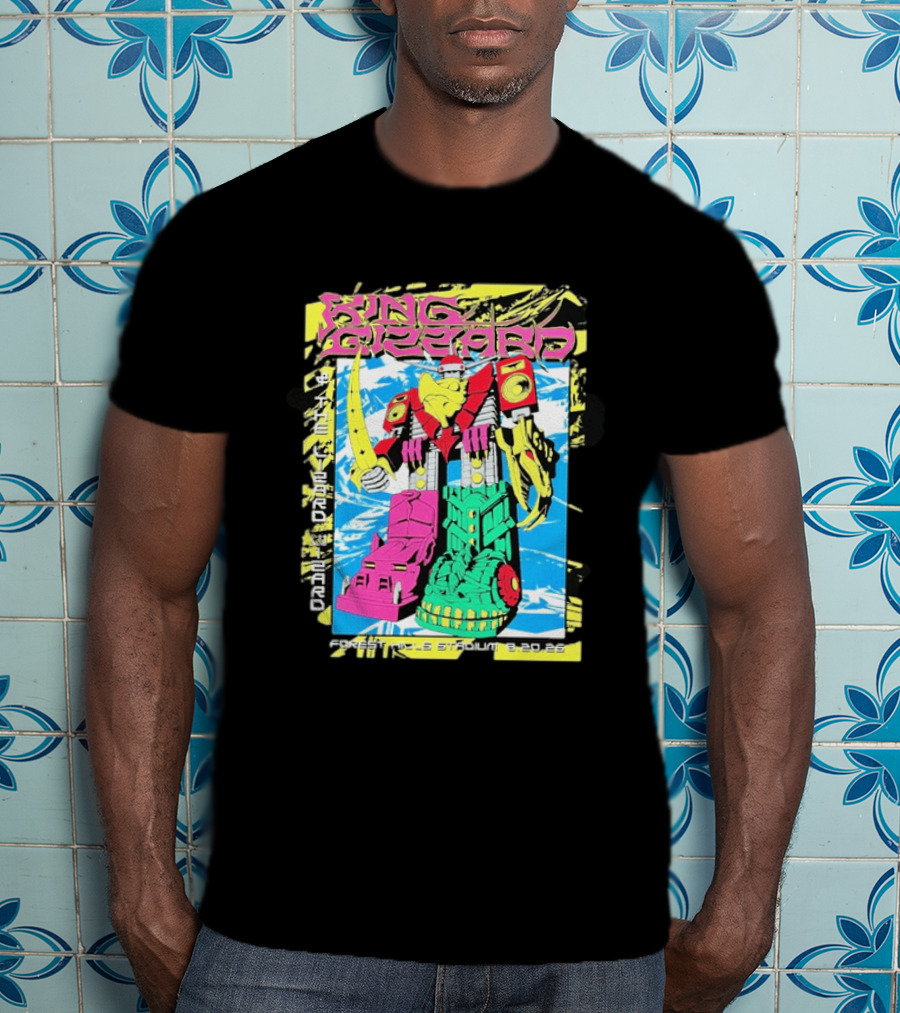 King Gizzard And The Lizard Wizard Queens New York 2026 Forest Hills Stadium August 20 Robot T-Shirt