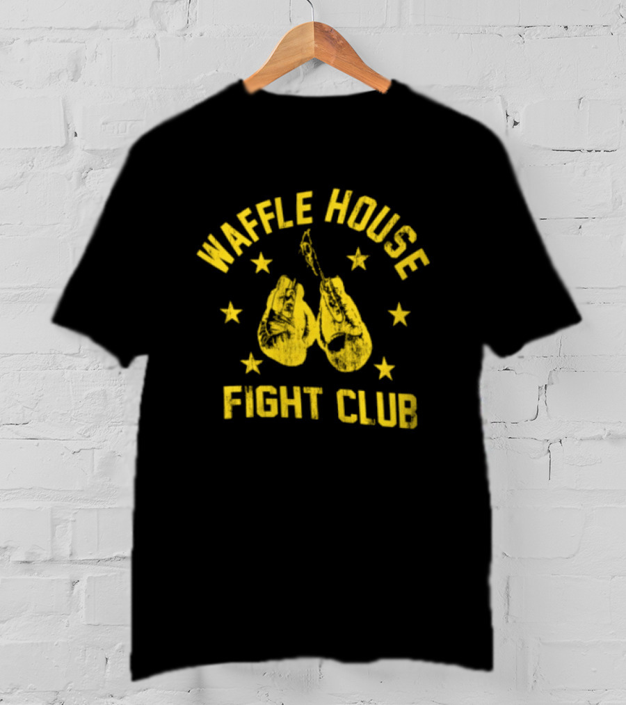 Waffle House Fight Club Boxing Gloves Stars T-Shirt