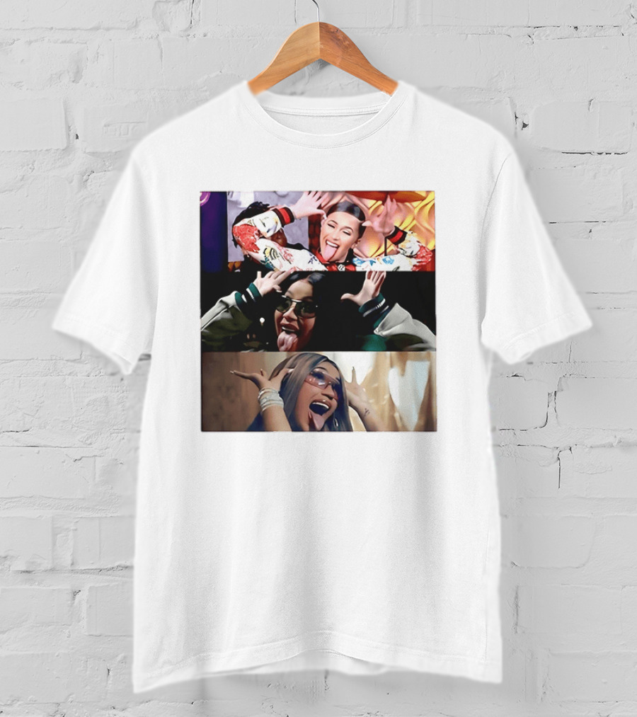 Cardi B Fun Iconic Expressions Collage T-Shirt