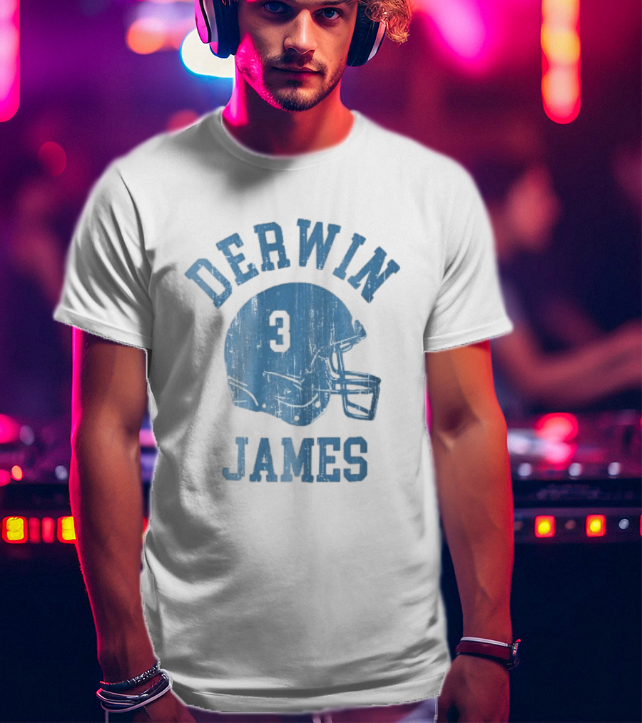 Derwin James Number 3 Distressed American Football Helmet T-Shirt