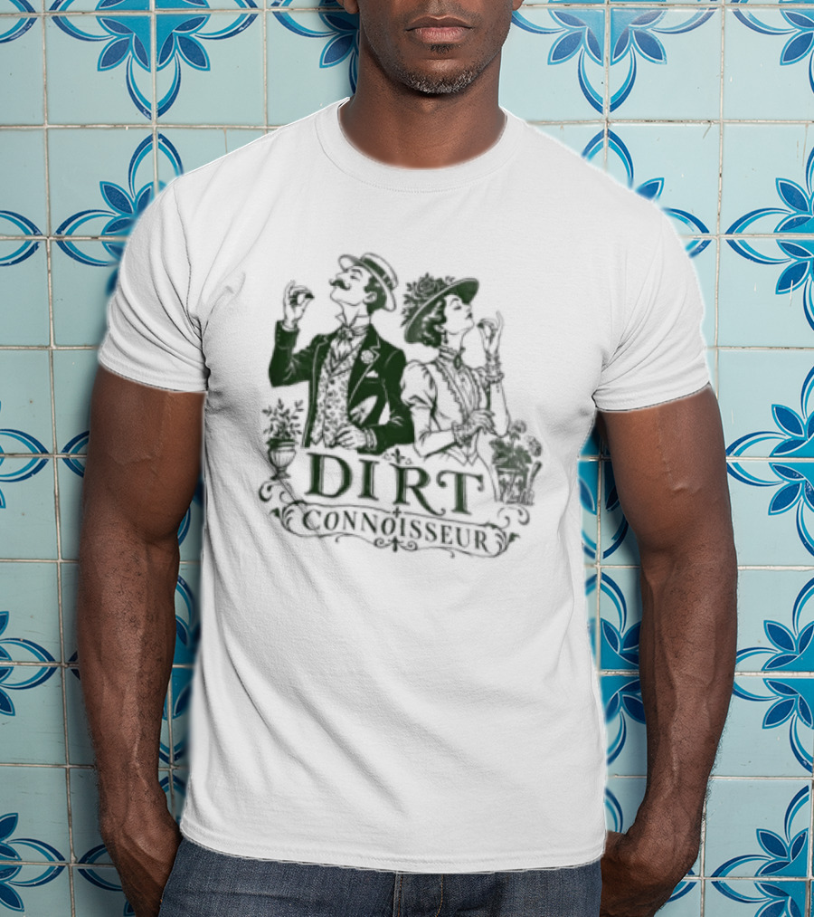 Victorian Couple Dirt Connoisseur Gardening T-Shirt