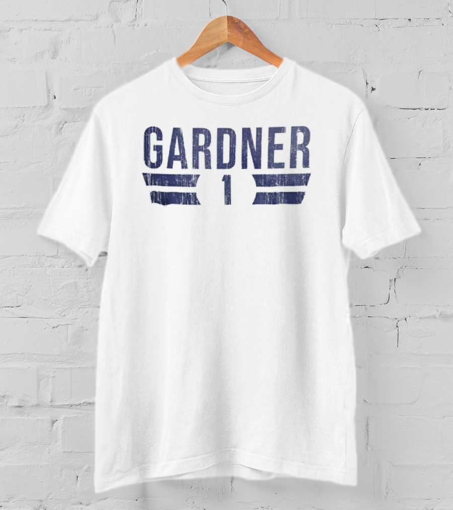 Gardner 1 Distressed Blue Block Horizontal Stripes T-Shirt
