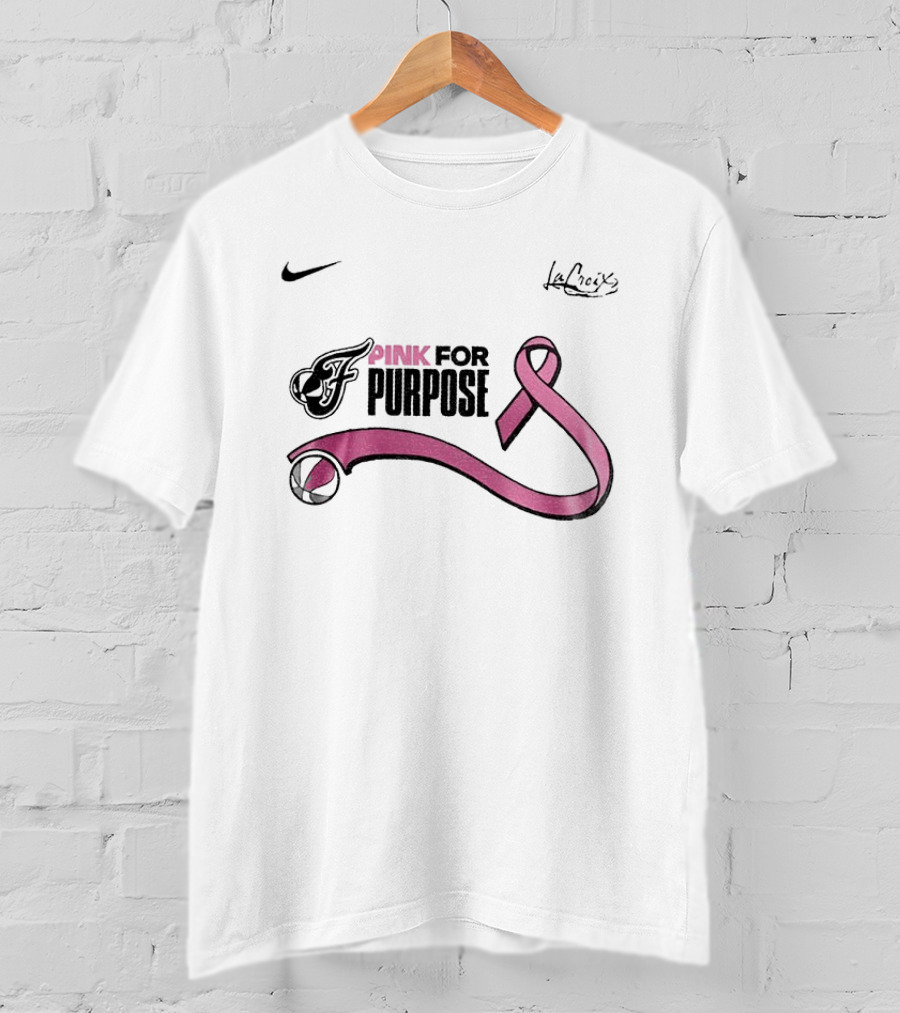 Nike LaCroix Indiana Fever Pink Ribbon Pink For Purpose T-Shirt