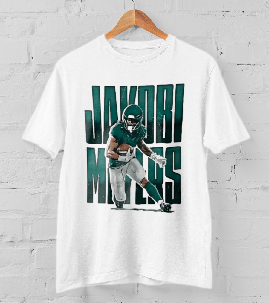 Jakobi Meyers Football Player Carrying Ball Distressed T-Shirt