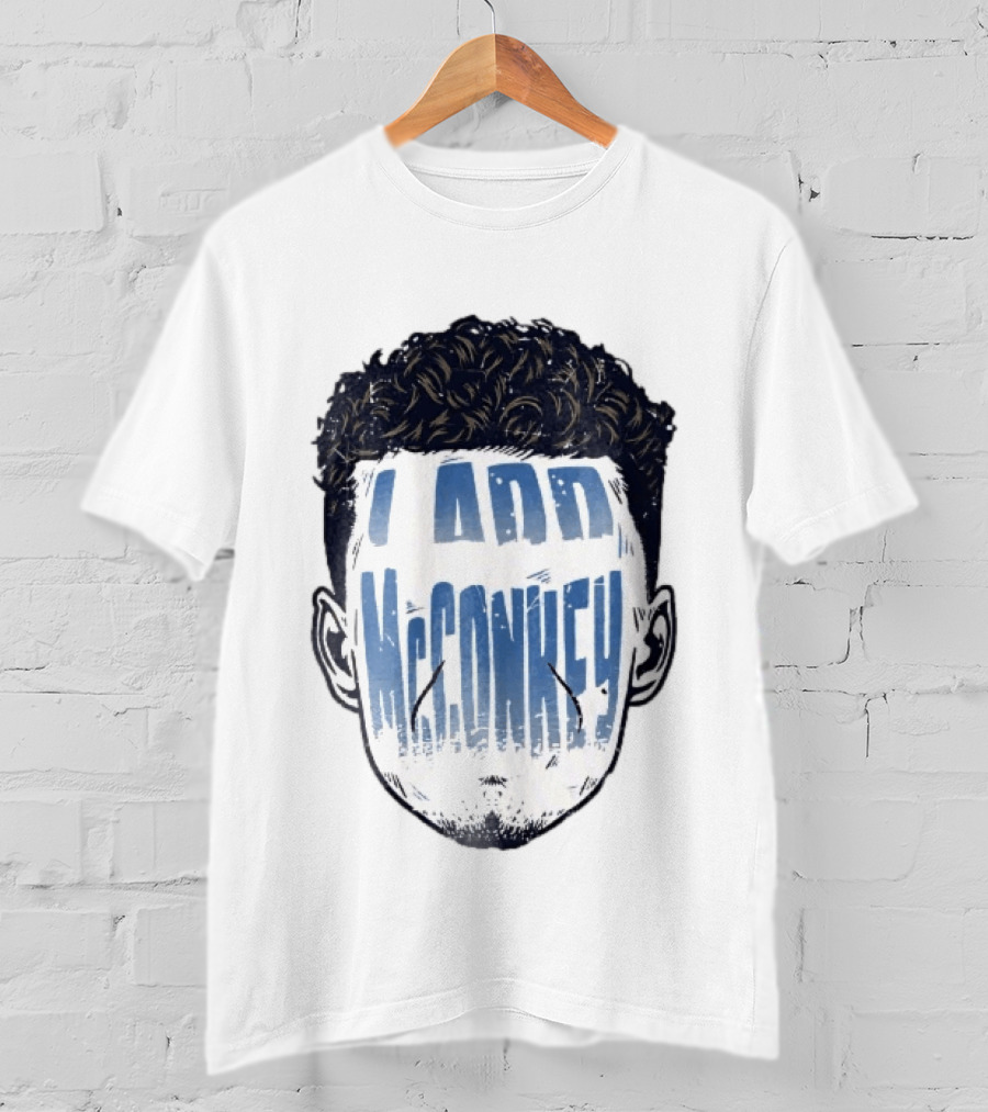 Ladd McConkey Curly Hair Face T-Shirt
