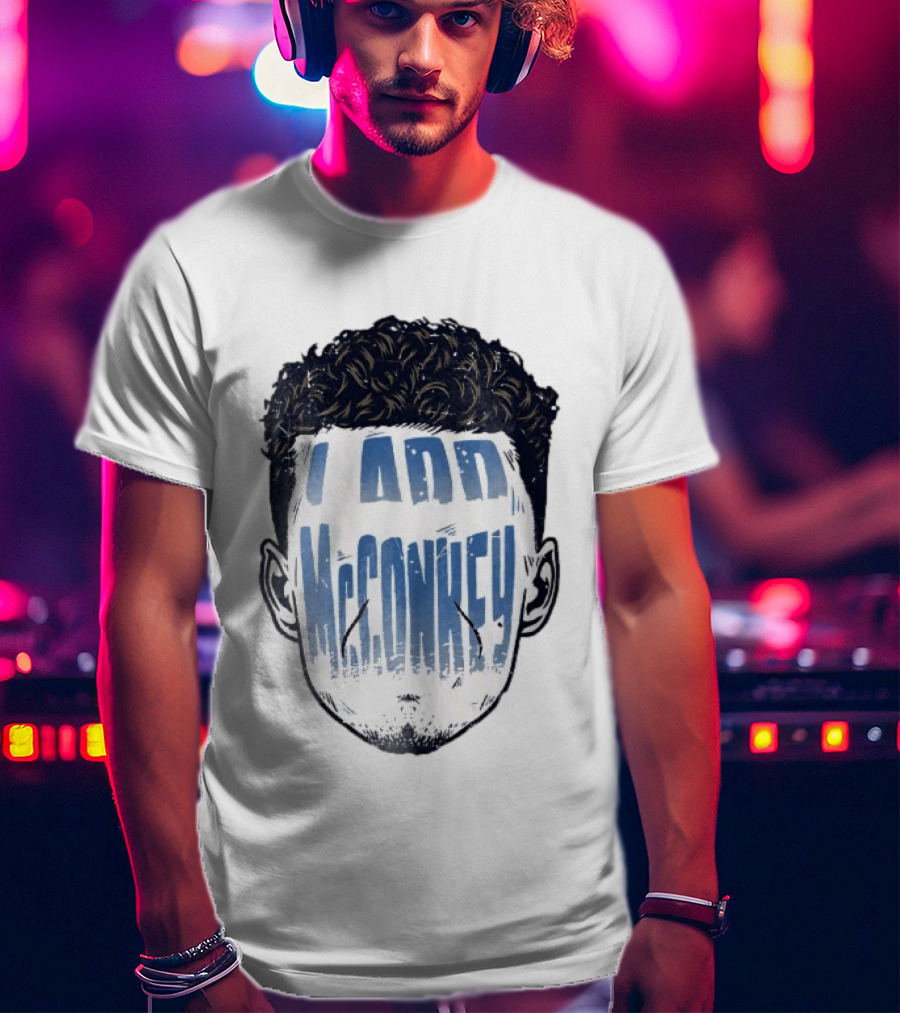 Ladd McConkey Curly Hair Face T-Shirt