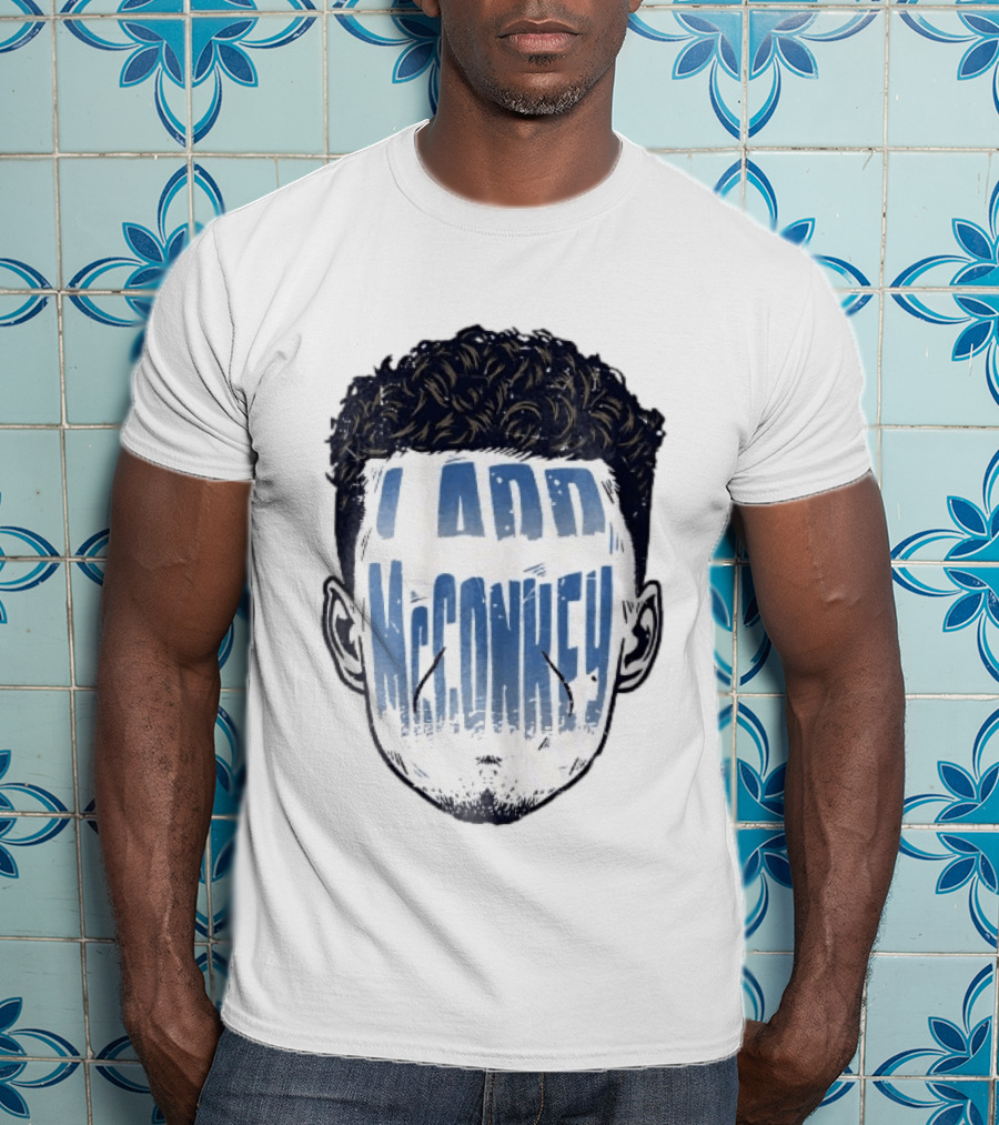 Ladd McConkey Curly Hair Face T-Shirt