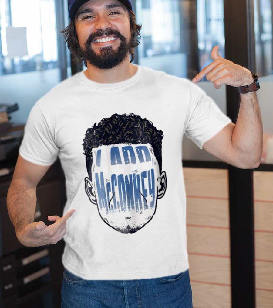 Ladd McConkey Curly Hair Face T-Shirt