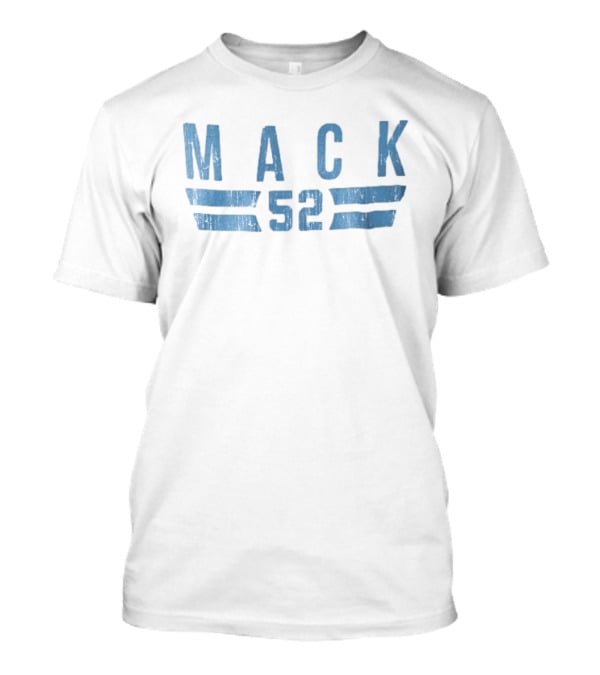 Mack 52 Distressed Blue Vintage Style Double Horizontal Stripes T-Shirt