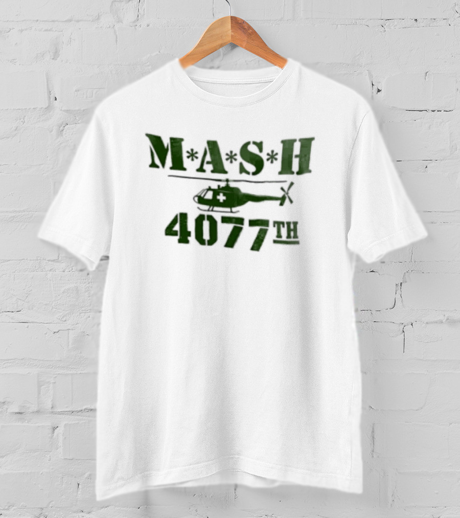 MASH 4077th Helicopter Classic TV Series Military T-Shirt
