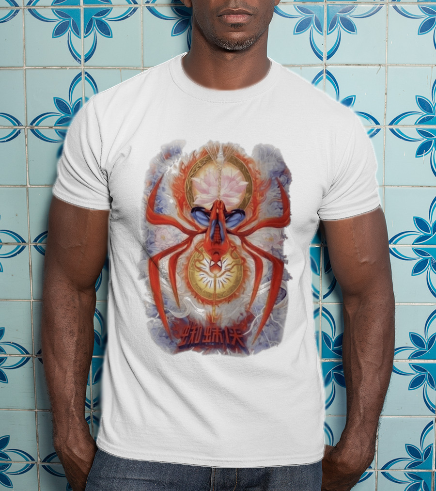 Spider Man Lotus Symbol Chinese Text Tom Holland Zendaya Reveal T-Shirt