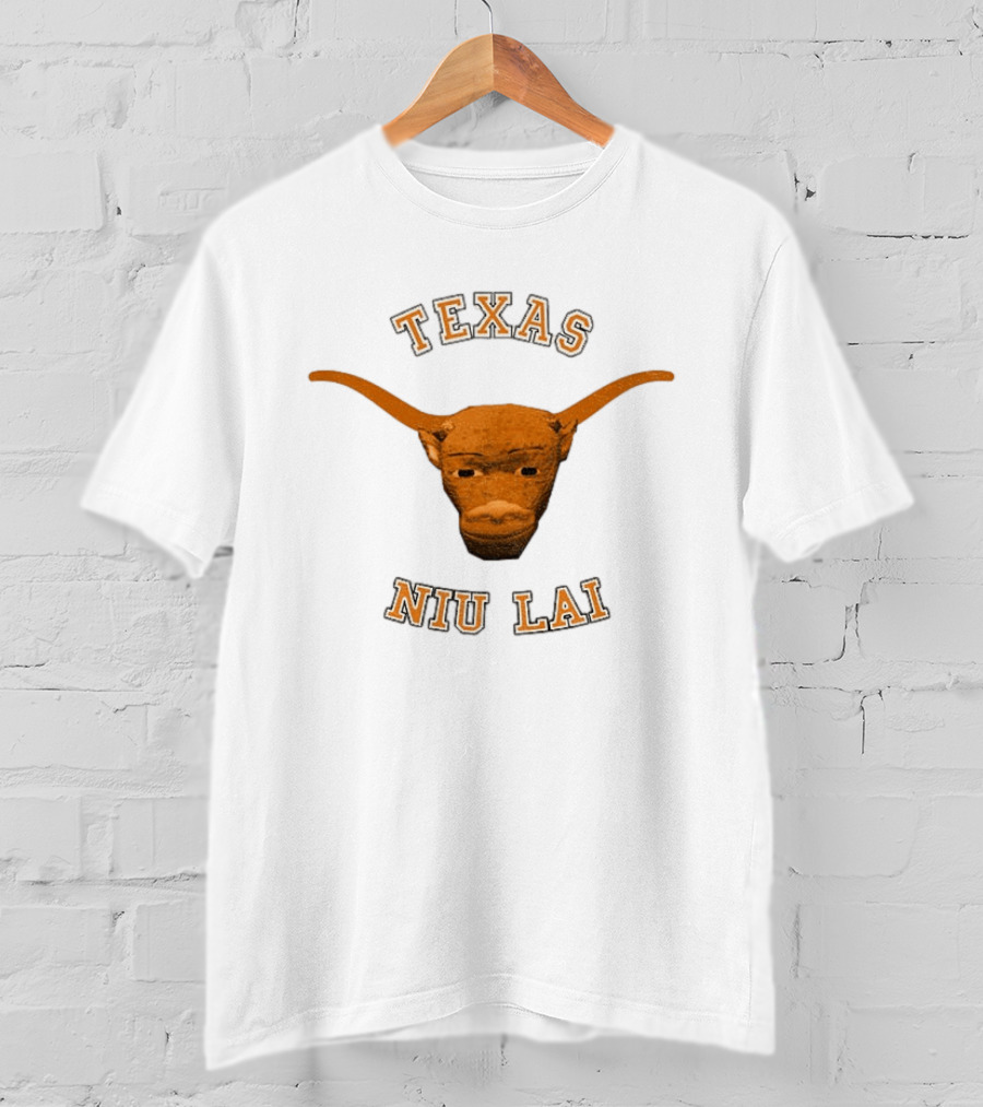 Texas Longhorn Bull Head Niu Lai T-Shirt