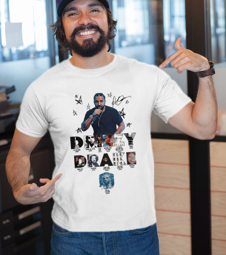 Drake Drizzy Album Titles Collage Hip Hop Artist Montage T-Shirt